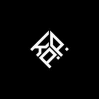 kpp lettera logo design su sfondo nero. kpp creative iniziali lettera logo concept. disegno della lettera kpp. vettore