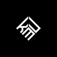 disegno del logo della lettera kmu su sfondo nero. kmu creative iniziali lettera logo concept. disegno della lettera kmu. vettore