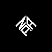 design del logo della lettera npa su sfondo nero. npa creative iniziali lettera logo concept. disegno della lettera npa. vettore