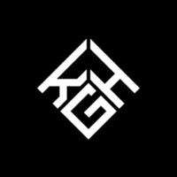 design del logo della lettera kgh su sfondo nero. concetto di logo della lettera di iniziali creative di kgh. disegno della lettera kgh. vettore