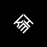 disegno del logo della lettera kmh su sfondo nero. concetto di logo della lettera di iniziali creative di kmh. disegno della lettera kmh. vettore