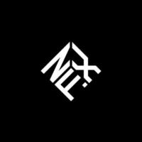 design del logo della lettera nfx su sfondo nero. nfx creative iniziali lettera logo concept. design della lettera nfx. vettore
