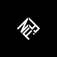 design del logo della lettera nfy su sfondo nero. nfy creative iniziali lettera logo concept. design della lettera nfy. vettore