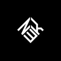 design del logo della lettera nwk su sfondo nero. nwk creative iniziali lettera logo concept. design della lettera nwk. vettore