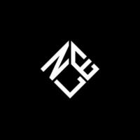 nle lettera logo design su sfondo nero. nle creative iniziali lettera logo concept. nle disegno della lettera. vettore