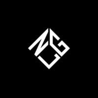 nlg lettera logo design su sfondo nero. nlg creative iniziali lettera logo concept. disegno della lettera nlg. vettore