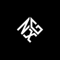 nxg lettera logo design su sfondo nero. nxg creative iniziali lettera logo concept. disegno della lettera nxg. vettore