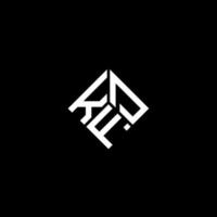 kfd lettera logo design su sfondo nero. kfd creative iniziali lettera logo concept. disegno della lettera kfd. vettore