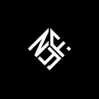 nyf lettera logo design su sfondo nero. nyf creative iniziali lettera logo concept. disegno della lettera di New York. vettore