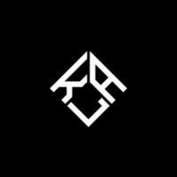 kla lettera logo design su sfondo nero. kla creative iniziali lettera logo concept. disegno della lettera kla. vettore