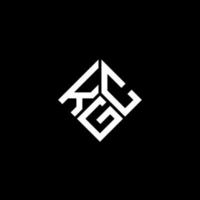 design del logo della lettera kgc su sfondo nero. kgc creative iniziali lettera logo concept. disegno della lettera kgc. vettore