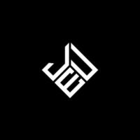 jeu lettera logo design su sfondo nero. jeu creative iniziali lettera logo concept. disegno della lettera jeu. vettore