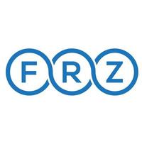 frz lettera logo design su sfondo nero. frz creative iniziali lettera logo concept. design della lettera frz. vettore