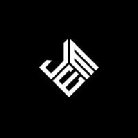 jem lettera logo design su sfondo nero. jem creative iniziali lettera logo concept. disegno della lettera jem. vettore