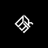 oyk lettera logo design su sfondo nero. oyk creative iniziali lettera logo concept. disegno della lettera oyk. vettore
