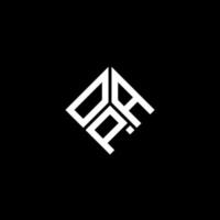design del logo della lettera opa su sfondo nero. opa creative iniziali lettera logo concept. disegno della lettera opa. vettore