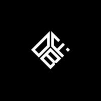 design del logo della lettera obf su sfondo nero. obf creative iniziali lettera logo concept. design della lettera obf. vettore