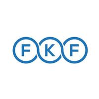 fkf lettera logo design su sfondo nero. fkf creative iniziali lettera logo concept. disegno della lettera fkf. vettore