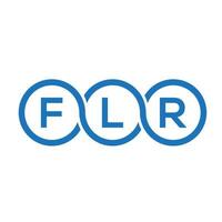 flr lettera logo design su sfondo nero. flr creative iniziali lettera logo concept. disegno della lettera flr. vettore