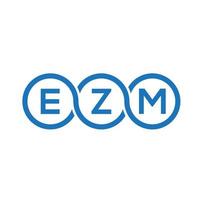 ezm lettera logo design su sfondo nero. ezm creative iniziali lettera logo concept. disegno della lettera ezm. vettore