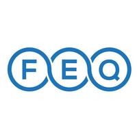 feq lettera logo design su sfondo nero. feq creative iniziali lettera logo concept. disegno della lettera feq. vettore