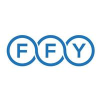 ffy lettera logo design su sfondo nero. ffy creative iniziali lettera logo concept. design della lettera ffy. vettore