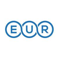 euq lettera logo design su sfondo nero. euq creative iniziali lettera logo concept. design della lettera euq. vettore