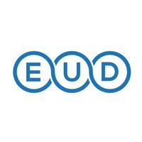 eud lettera logo design su sfondo nero. eud creative iniziali lettera logo concept. disegno della lettera eud. vettore