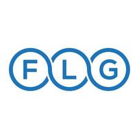 design del logo della lettera flg su sfondo nero. concetto di logo della lettera di iniziali creative flg. disegno della lettera flg. vettore