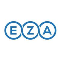 eza lettera logo design su sfondo nero. eza creative iniziali lettera logo concept. disegno della lettera eza. vettore