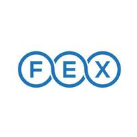 design del logo della lettera fex su sfondo nero. fex creative iniziali lettera logo concept. disegno della lettera fex. vettore