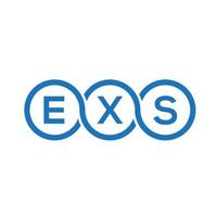 exs lettera logo design su sfondo nero. exs creative iniziali lettera logo concept. disegno della lettera exs. vettore