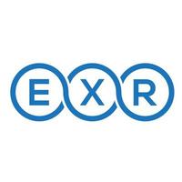 exr lettera logo design su sfondo nero. exr creative iniziali lettera logo concept. disegno della lettera exr. vettore