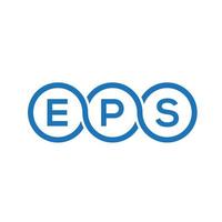 eps lettera logo design su sfondo nero. eps creative iniziali lettera logo concept. disegno della lettera eps. vettore