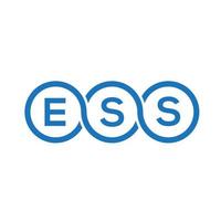 design del logo della lettera es su sfondo nero. es creative iniziali lettera logo concept. design della lettera es. vettore