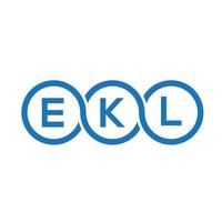 ekl lettera logo design su sfondo nero. ekl creative iniziali lettera logo concept. design della lettera ek. vettore