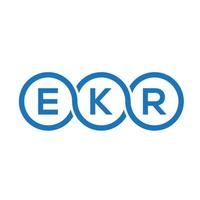 ekr lettera logo design su sfondo nero. ekr creative iniziali lettera logo concept. disegno della lettera ekr. vettore