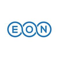 eon lettera logo design su sfondo nero. eon creative iniziali lettera logo concept. eon lettera design. vettore