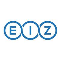 eiz lettera logo design su sfondo nero. eiz creative iniziali lettera logo concept. eiz lettera design. vettore