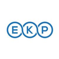 ekp lettera logo design su sfondo nero. ekp creative iniziali lettera logo concept. disegno della lettera ekp. vettore