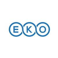 eko lettera logo design su sfondo nero. eko creative iniziali lettera logo concept. disegno della lettera eko. vettore