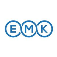 emk lettera logo design su sfondo nero. emk creative iniziali lettera logo concept. disegno della lettera em. vettore