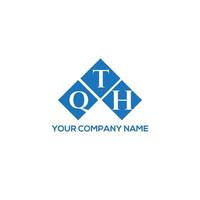 qth creative iniziali lettera logo concept. qth lettera design.qth lettera logo design su sfondo bianco. qth creative iniziali lettera logo concept. disegno della qa lettera. vettore