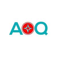aoq lettera logo design su sfondo bianco. aoq creative iniziali lettera logo concept. disegno della lettera aoq. vettore
