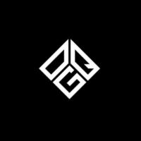 ogq lettera logo design su sfondo nero. ogq creative iniziali lettera logo concept. disegno della lettera ogq. vettore