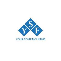 ysf lettera logo design su sfondo bianco. ysf creative iniziali lettera logo concept. disegno della lettera ysf. vettore