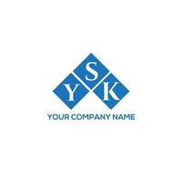 ysk lettera logo design su sfondo bianco. ysk creative iniziali lettera logo concept. disegno della lettera ysk. vettore