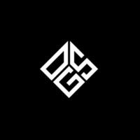 ogs lettera logo design su sfondo nero. ogs creative iniziali lettera logo concept. disegno della lettera di ogs. vettore