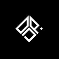 design del logo della lettera odp su sfondo nero. odp creative iniziali lettera logo concept. disegno della lettera odp. vettore