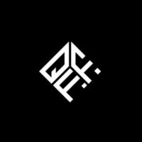 qff lettera logo design su sfondo nero. qff creative iniziali lettera logo concept. disegno della lettera qff. vettore
